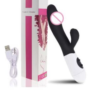 Elite Dual-Motor Rechargeable Rabbit Vibrator (Colour - Black)